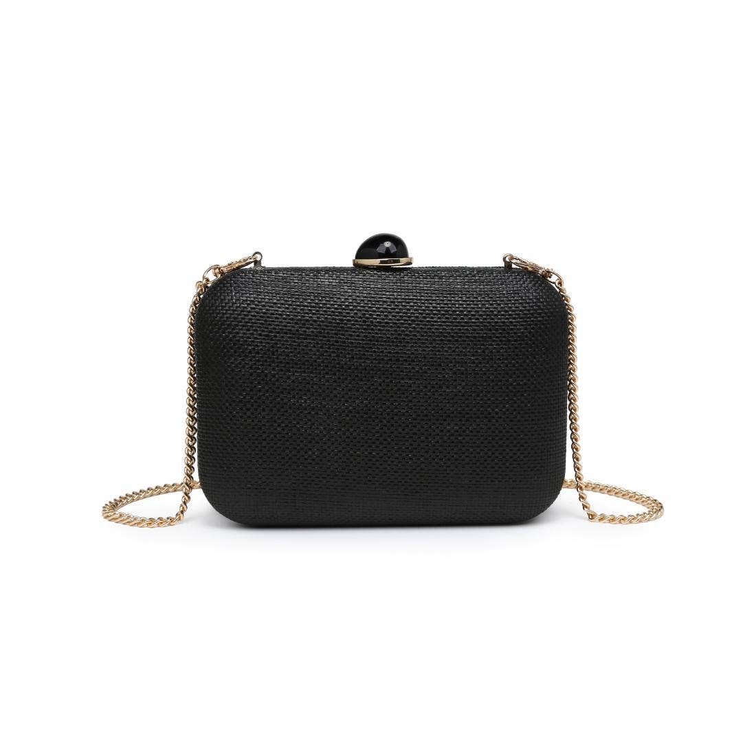 Black Floral Evening Clutch