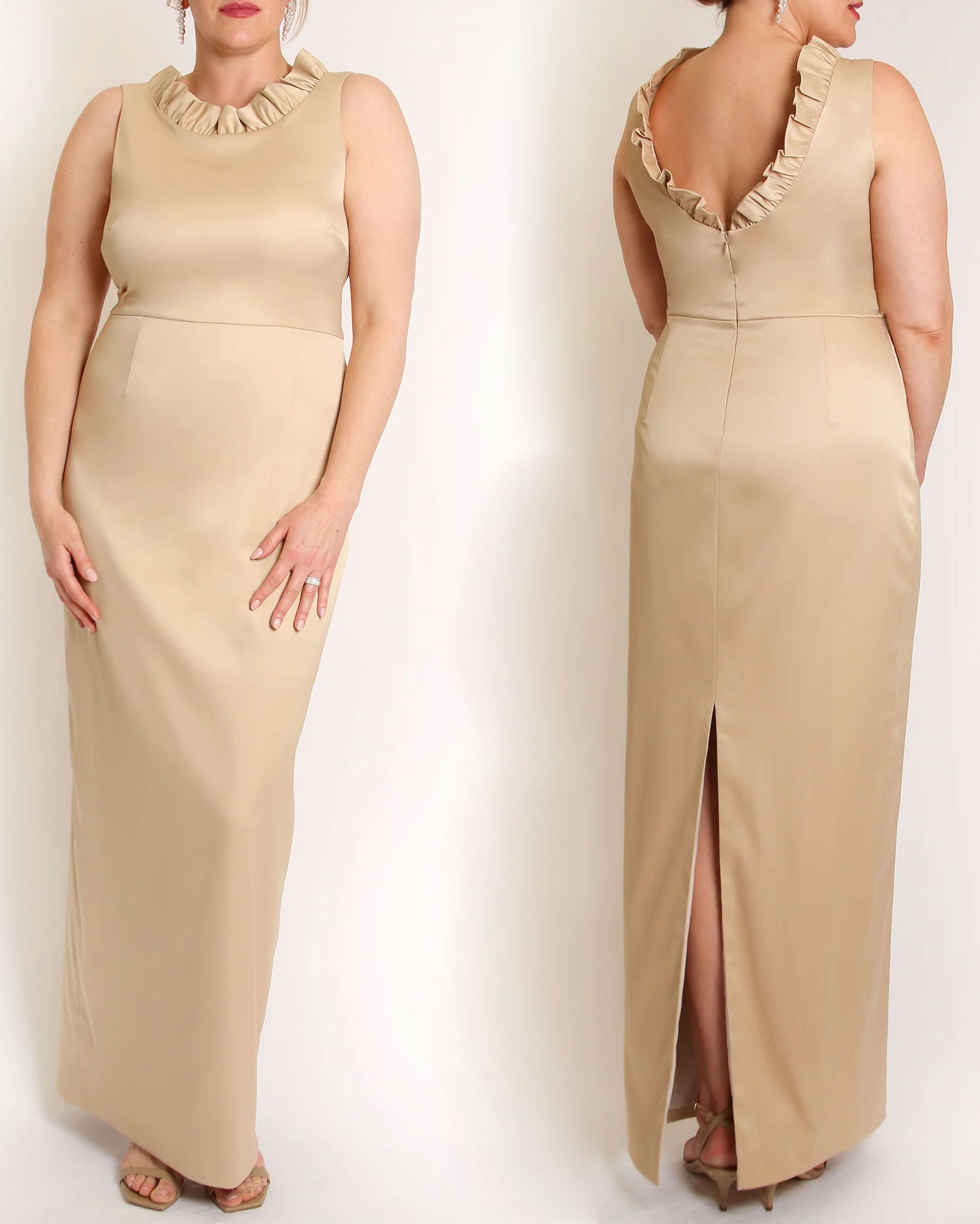 The Alexandria Gown in Peau De Soie